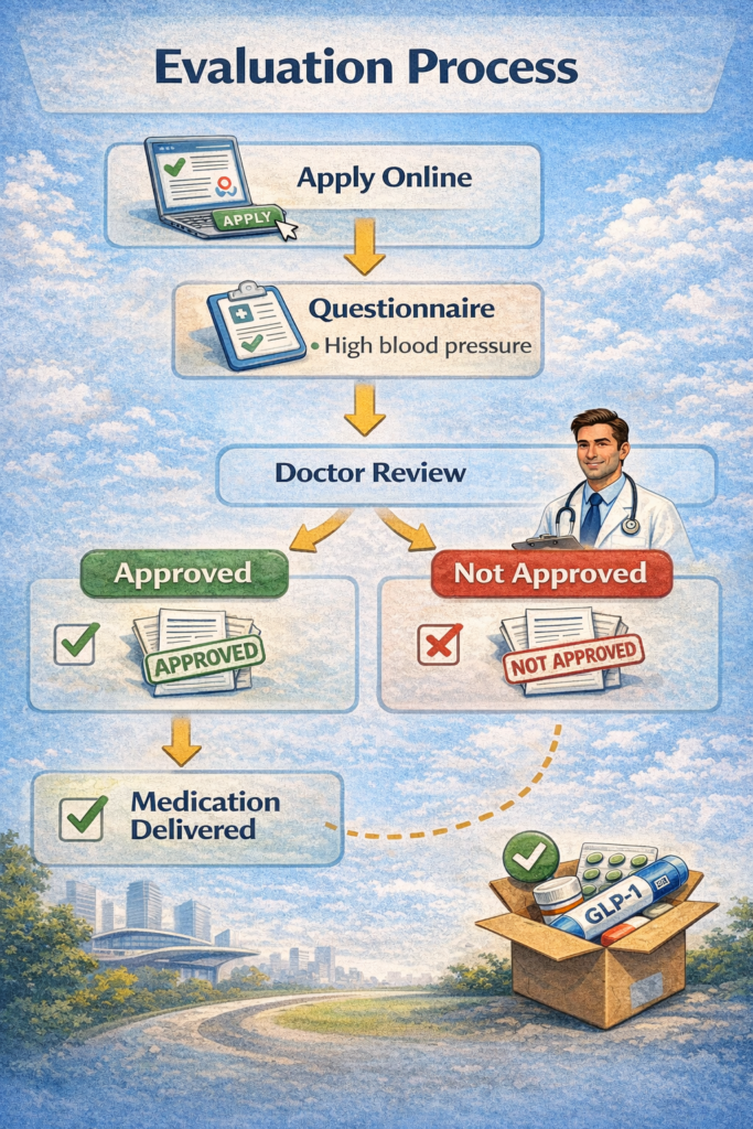 GLP-1 evaluation process infographic